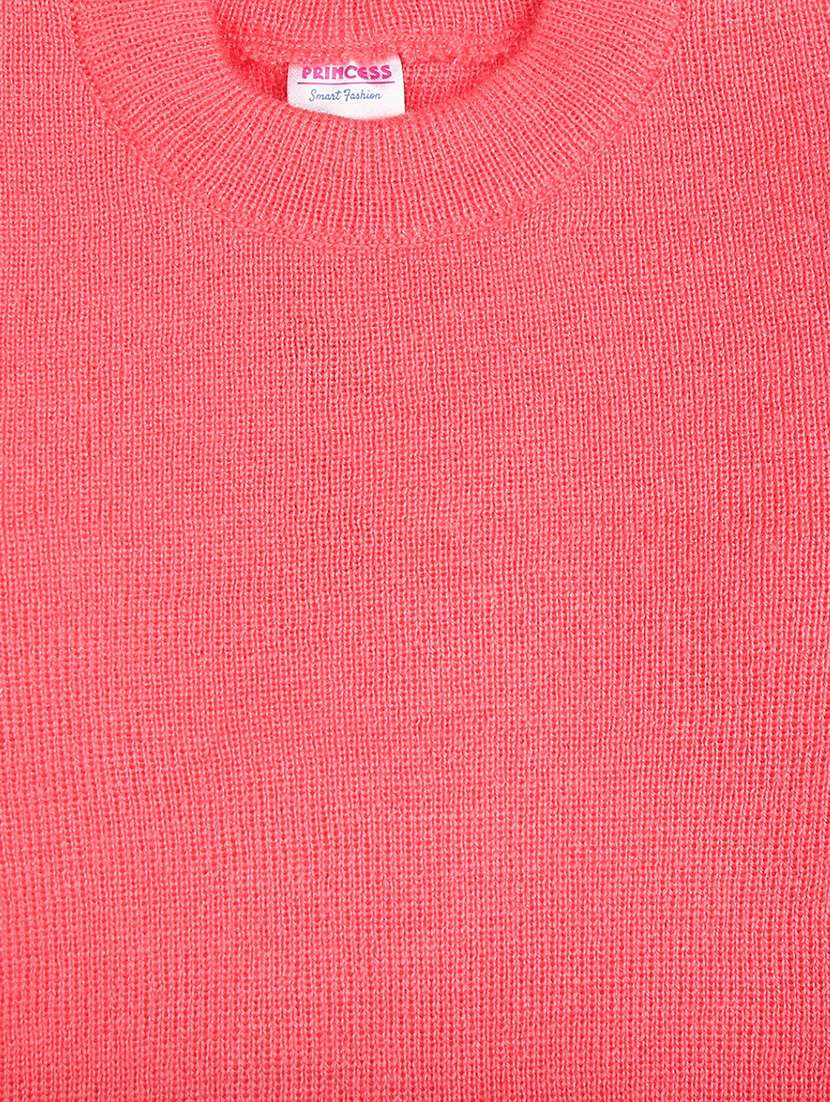 girls long sleeved solid regular sweater - 20687279 - Standard Image - 2