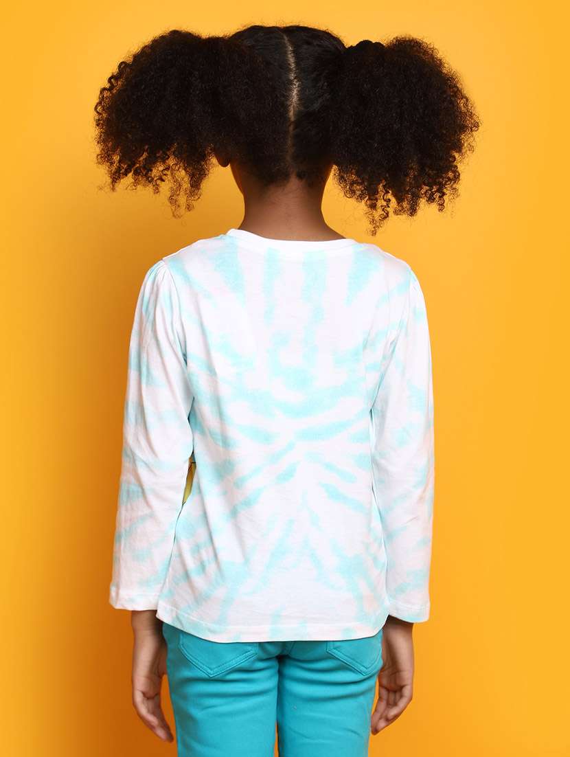 white graphic print round neck tees - 20687449 -  Standard Image - 2