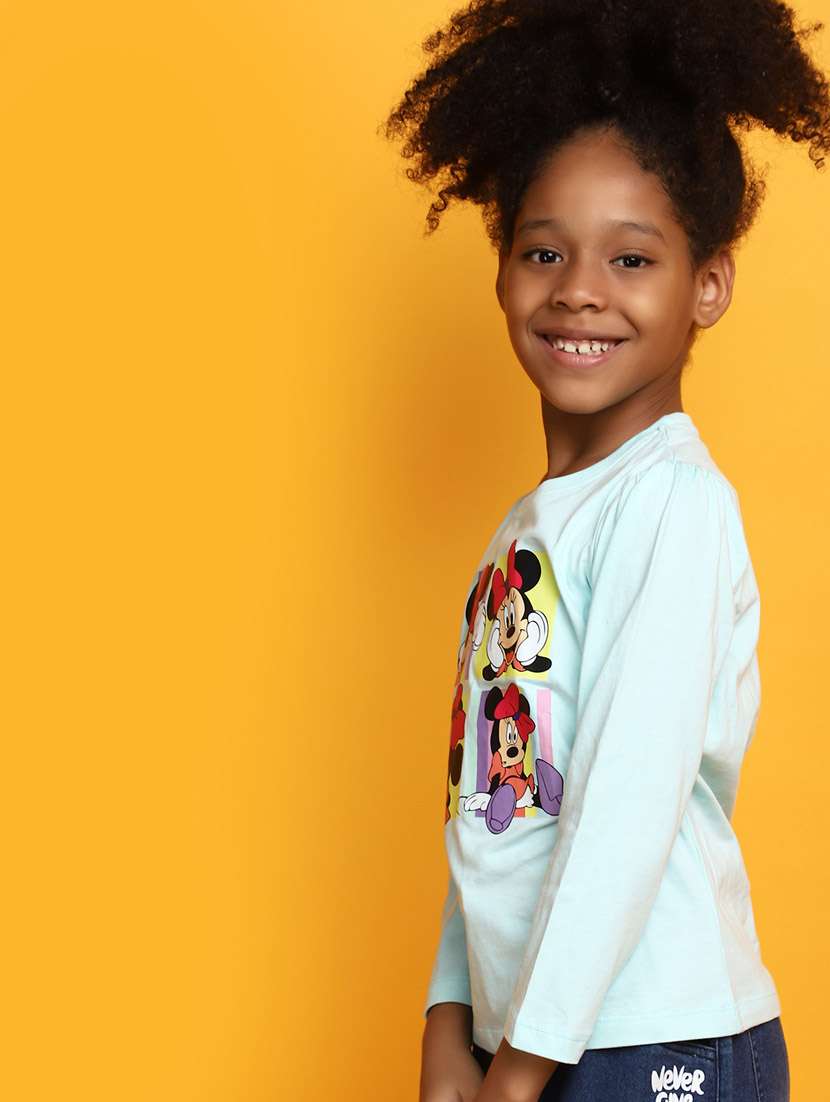 blue graphic print round neck tees - 20687451 -  Standard Image - 2