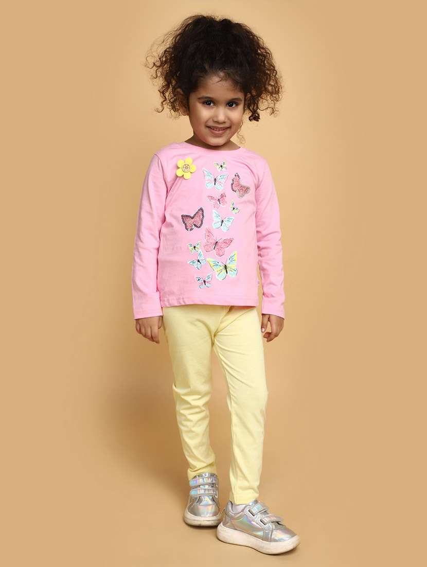 girls cotton full lenght twin set