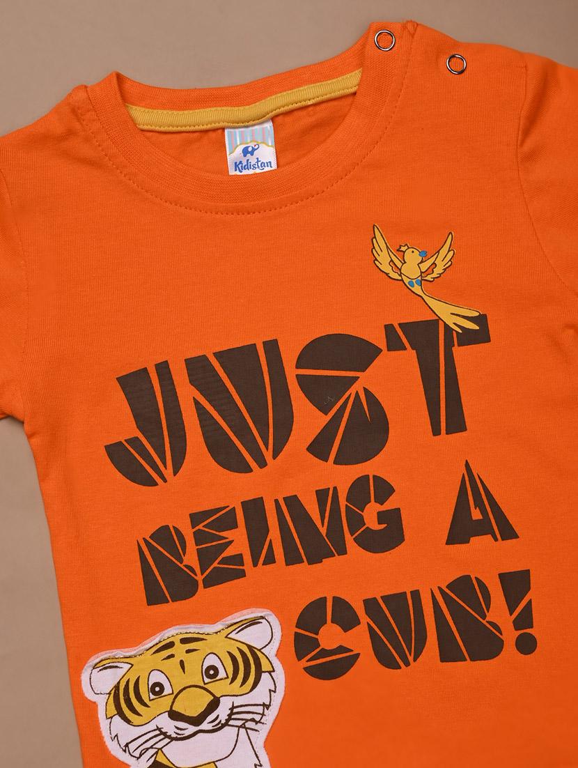 kids typography printed full lenght twin set - 20687593 - Standard Image - 2