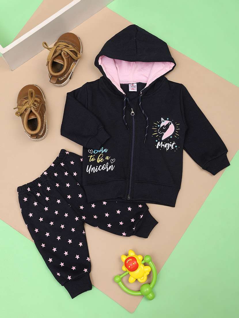 kids printed full lenght twin set