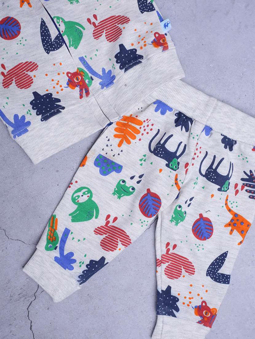 kids quirky woolen full lenght twin set - 20687701 -  Standard Image - 2