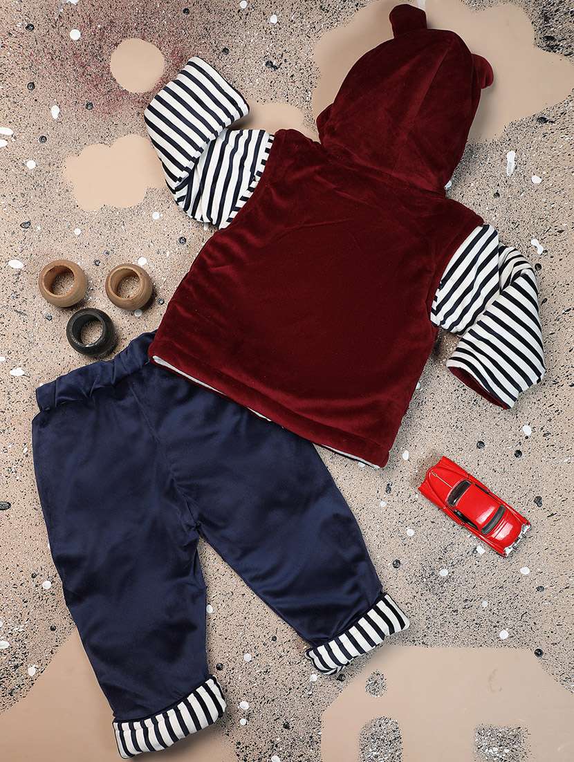 kids woolen 3 piece full lenght set - 20687746 -  Standard Image - 2