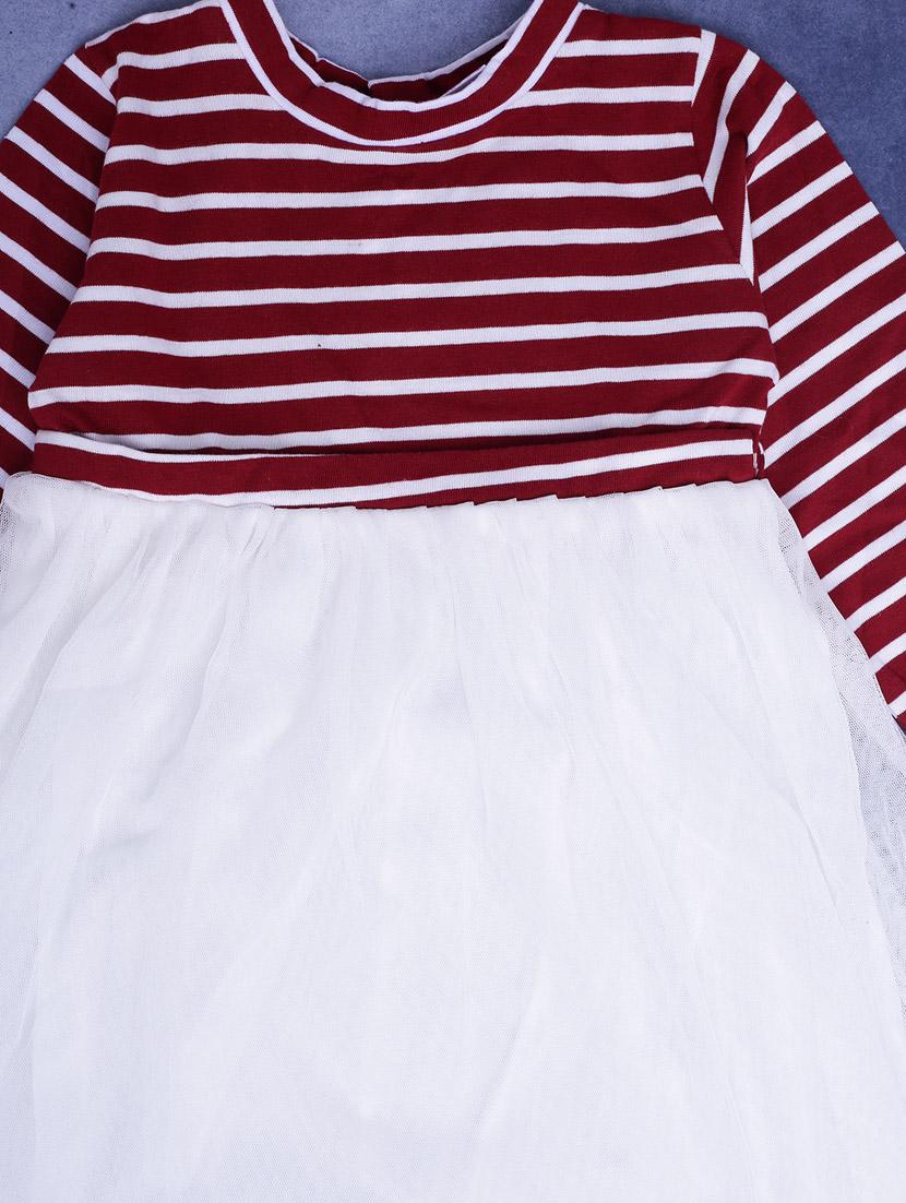 girls round neck long sleeves frock - 20687939 - Standard Image - 2