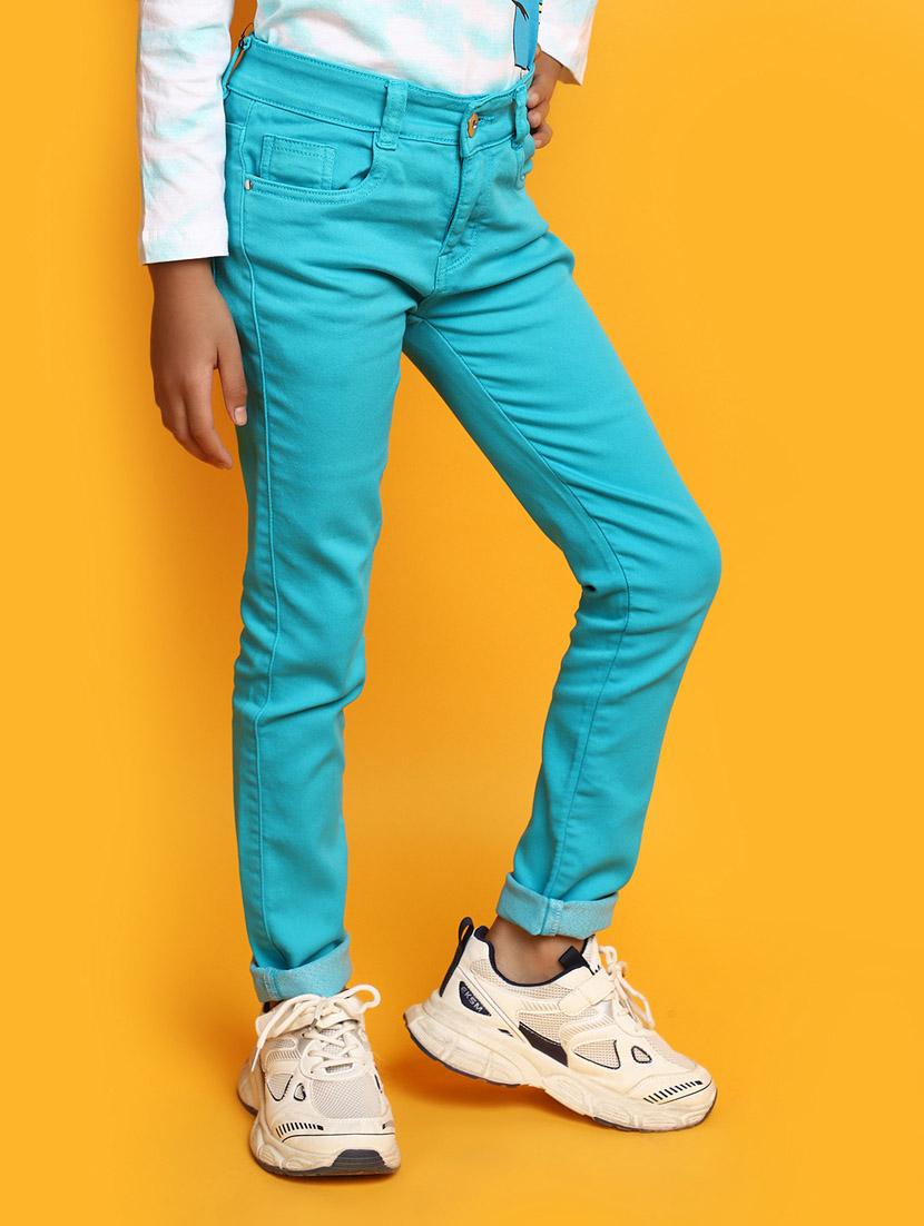 girls solid slim fit jeans - 20687980 - Standard Image - 2