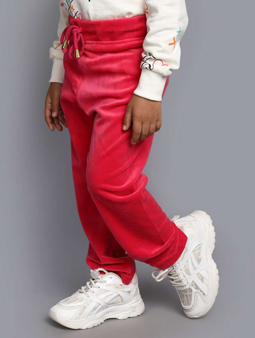 kids solid mid rise trouser - 20688033 -  Standard Image - 2