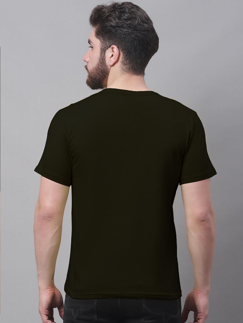 men black typographic round neck regular t-shirt - 20688118 - Standard Image - 2