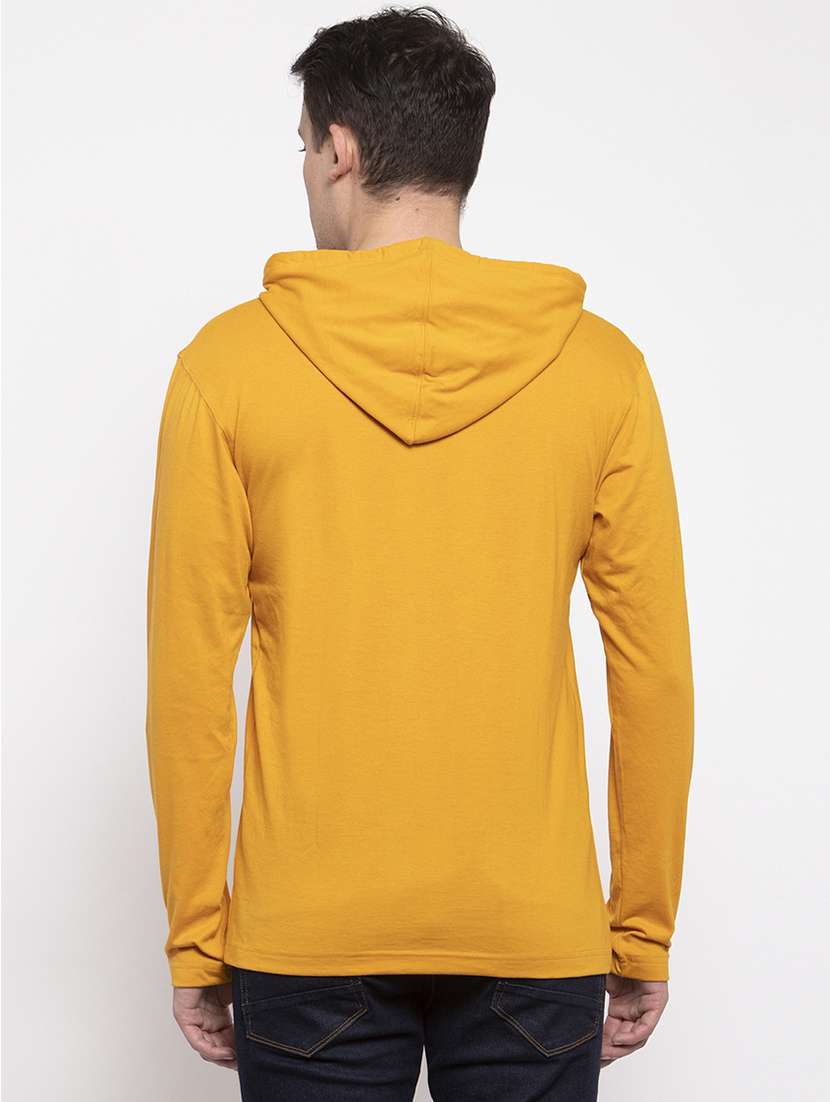 mustard cotton chest print sweatshirt - 20688400 -  Standard Image - 2