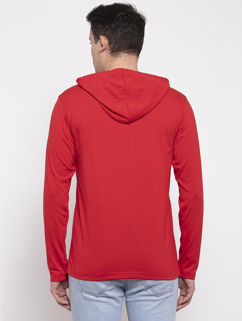 red cotton chest print sweatshirt - 20688407 - Standard Image - 2