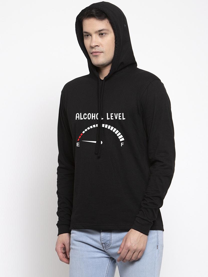 black cotton chest print sweatshirt - 20688448 - Standard Image - 2