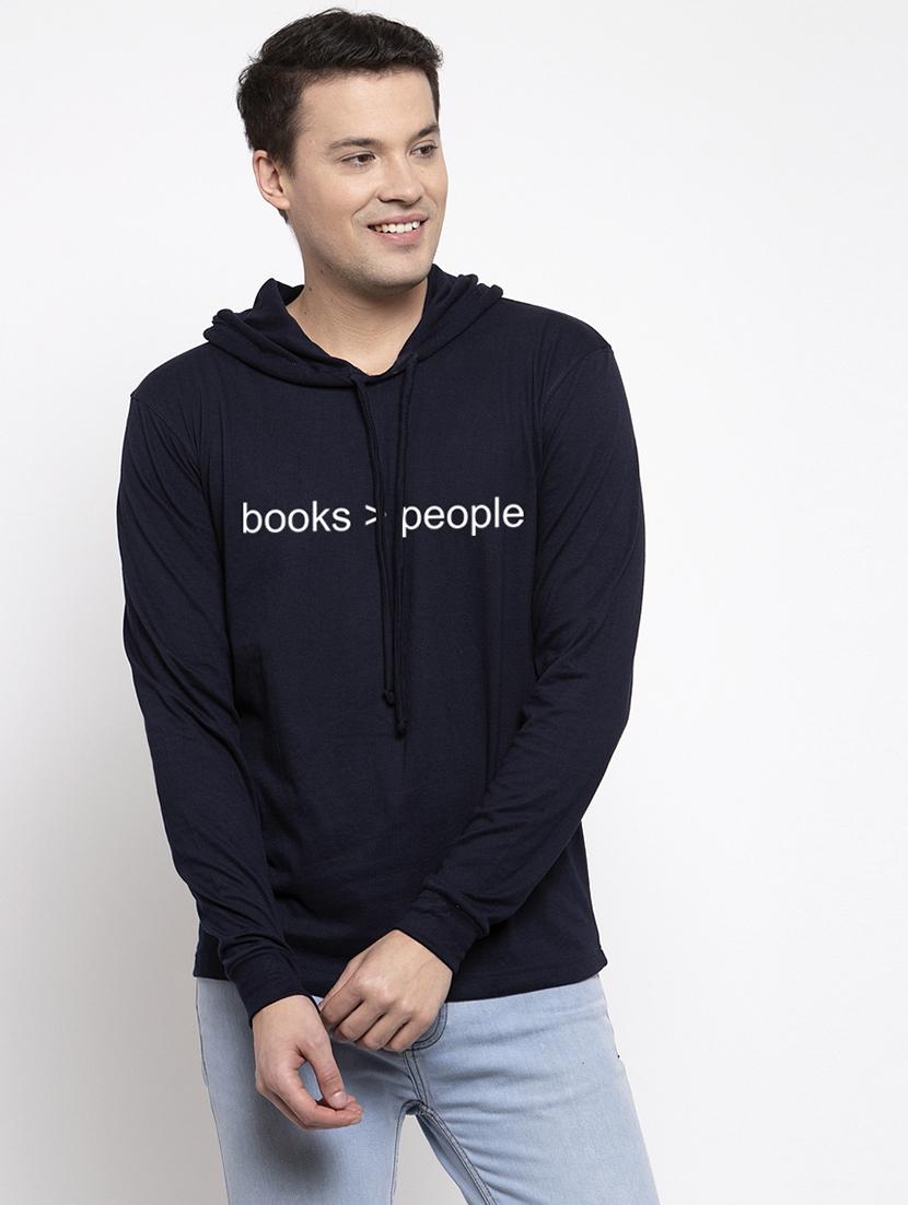 navy blue cotton chest print sweatshirt - 20688498 - Zoom Image - 0