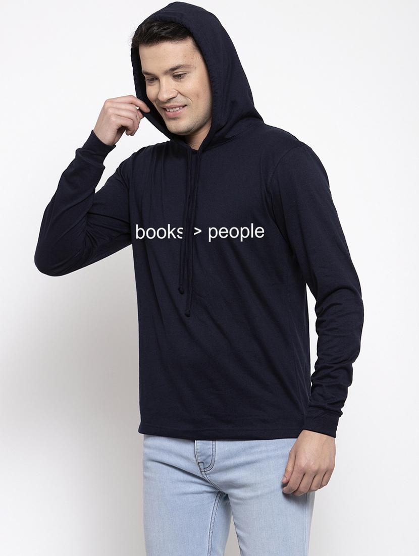 navy blue cotton chest print sweatshirt - 20688498 - Standard Image - 2