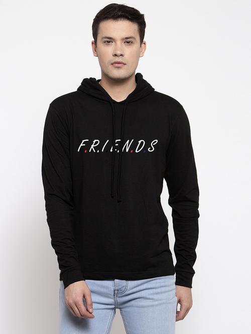 black cotton chest print sweatshirt - 20688499 -  Standard Image - 0