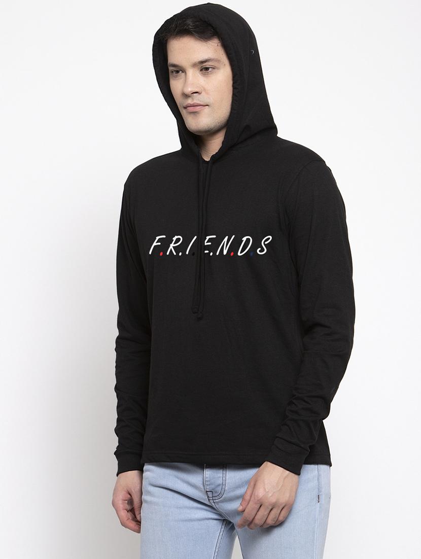 black cotton chest print sweatshirt - 20688499 - Standard Image - 2
