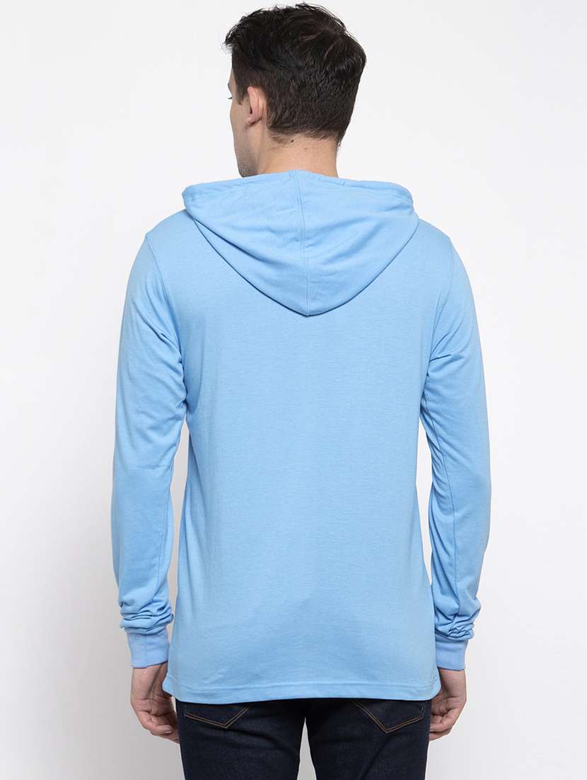 turquoise cotton chest print sweatshirt - 20688518 - Standard Image - 2