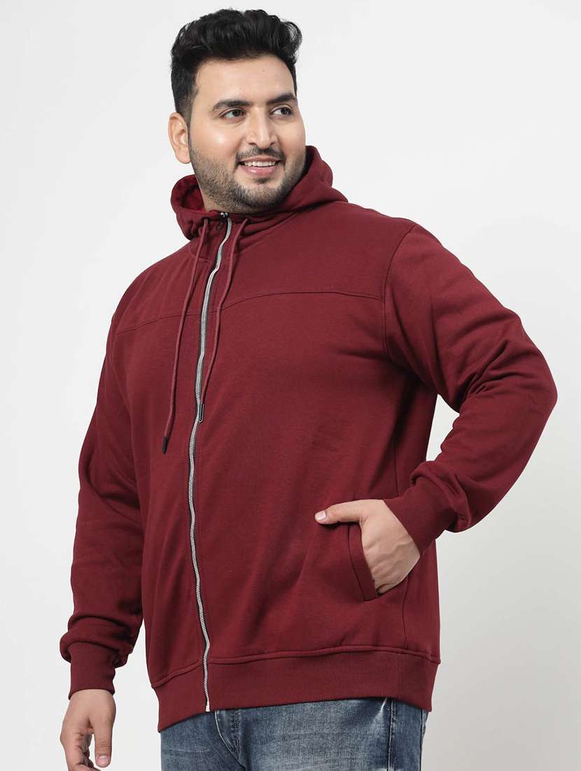 maroon cotton placement print sweatshirt - 20688809 -  Standard Image - 2