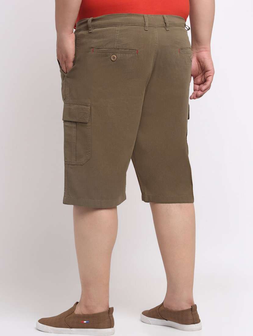 olive cotton bermuda shorts - 20693104 -  Standard Image - 2