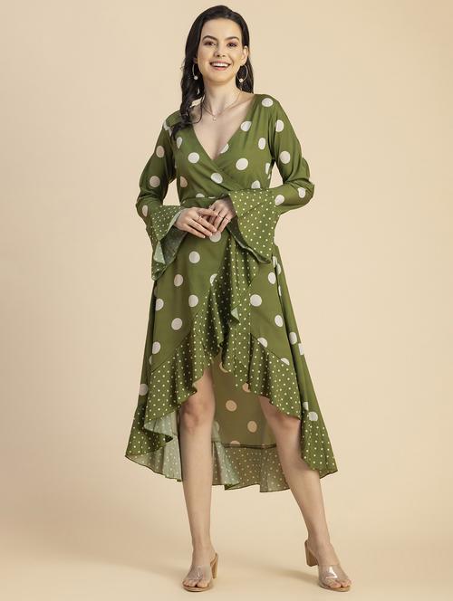women polka doted wrap dress - 20694764 -  Standard Image - 0