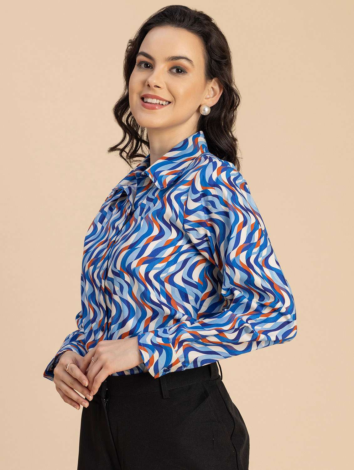 Women Printed Long Sleeves Shirt - 20694831 -  Standard Image - 2