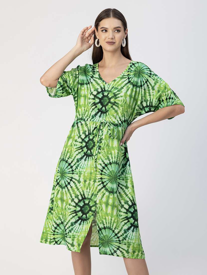 women batwing sleeves a-line dress