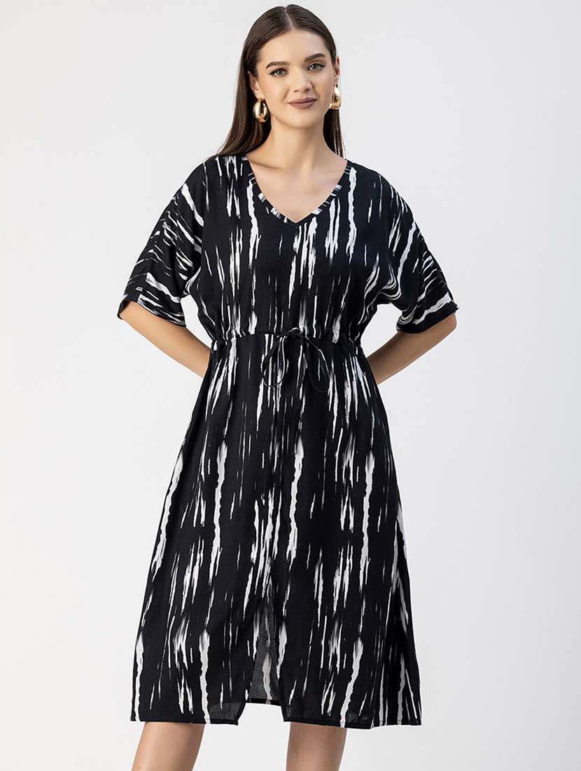 women batwing sleeves a-line dress
