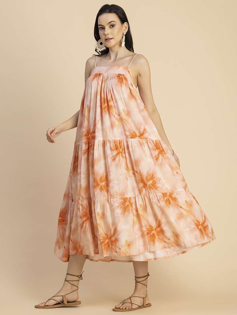 women shoulder strap tiered dress - 20695435 -  Standard Image - 2