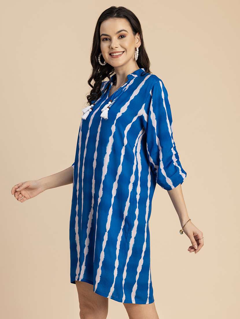 women mandarin neck straight dress - 20696256 -  Standard Image - 2