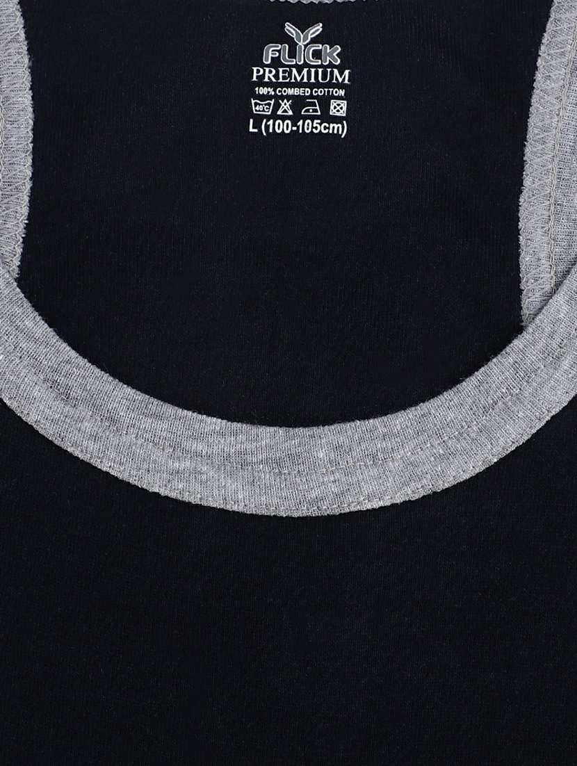 navy blue cotton rib vest - 20699236 -  Standard Image - 2