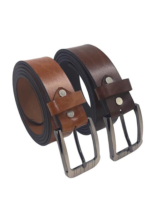 pack of 2 leather belts - 20703730 -  Standard Image - 0