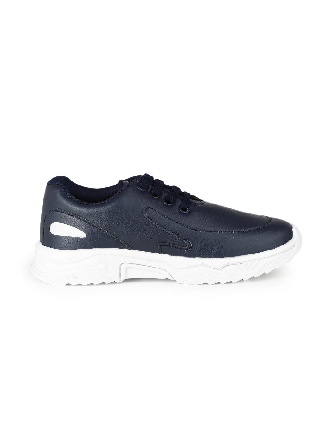navy blue synthetic casual shoes - 20706227 - Standard Image - 2