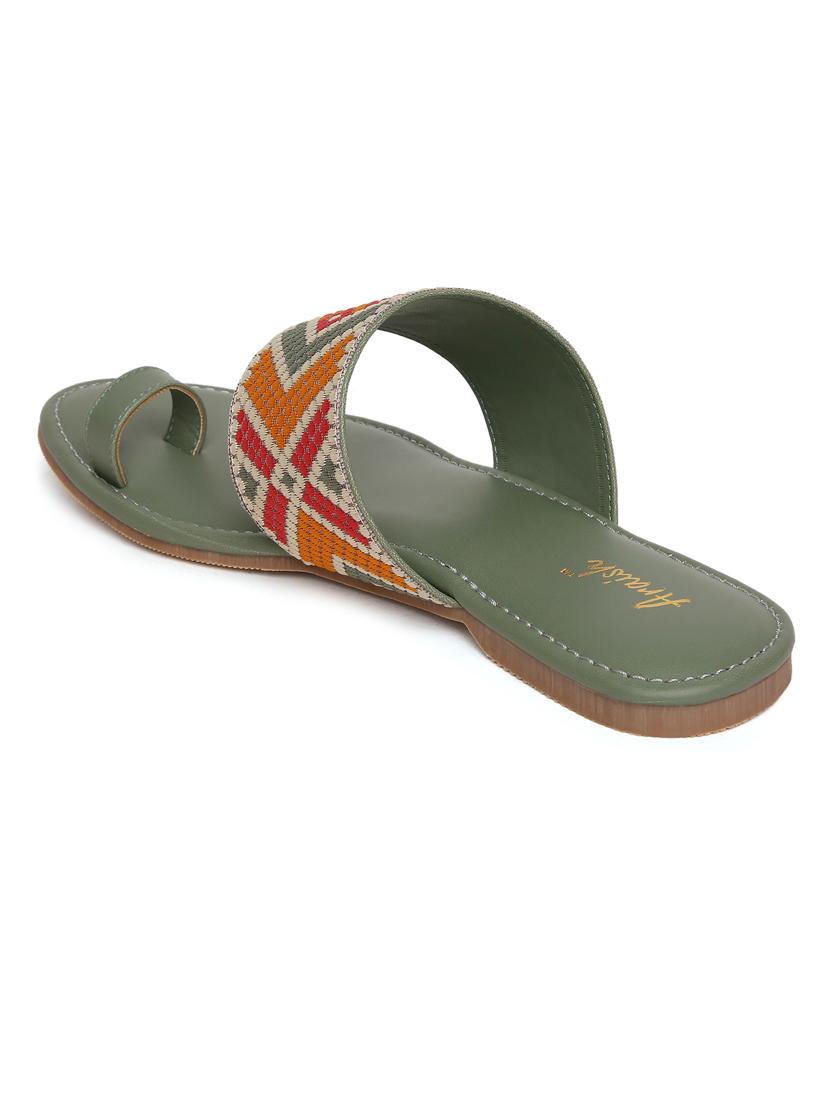 olive toe separator sandal - 20717276 - Standard Image - 2