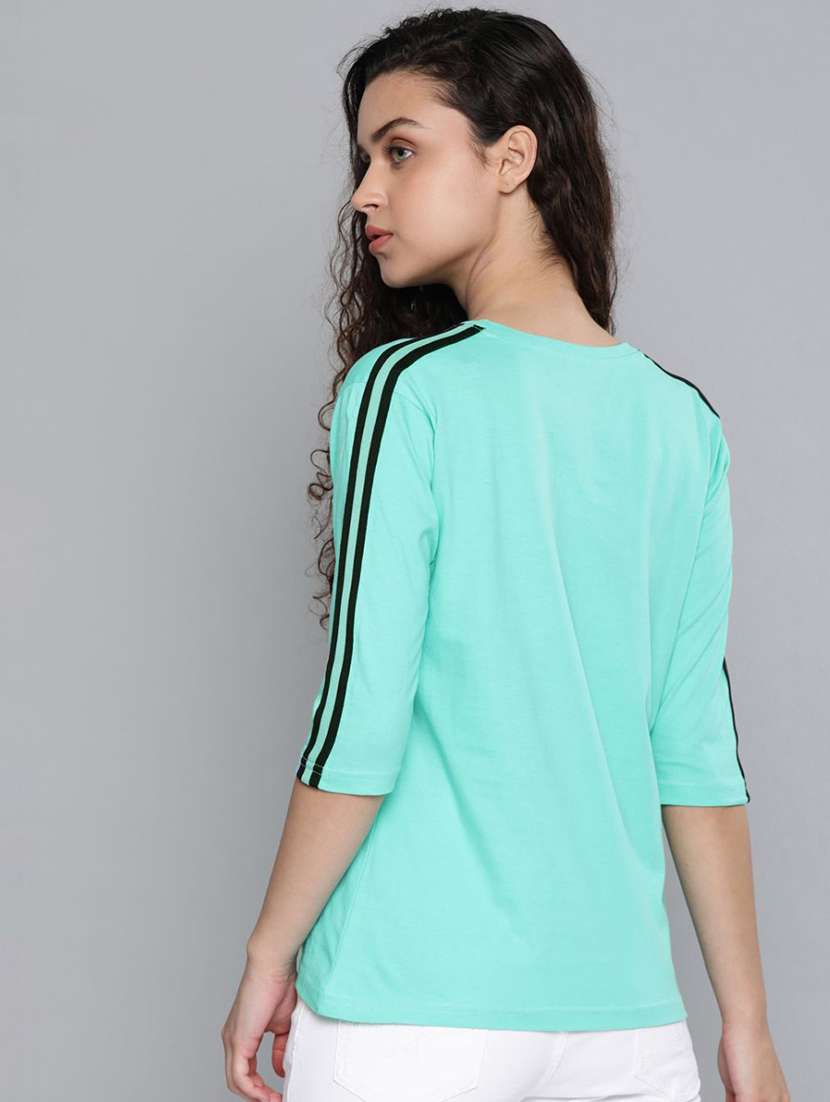 women light blue round neck t-shirt - 20721510 - Standard Image - 2