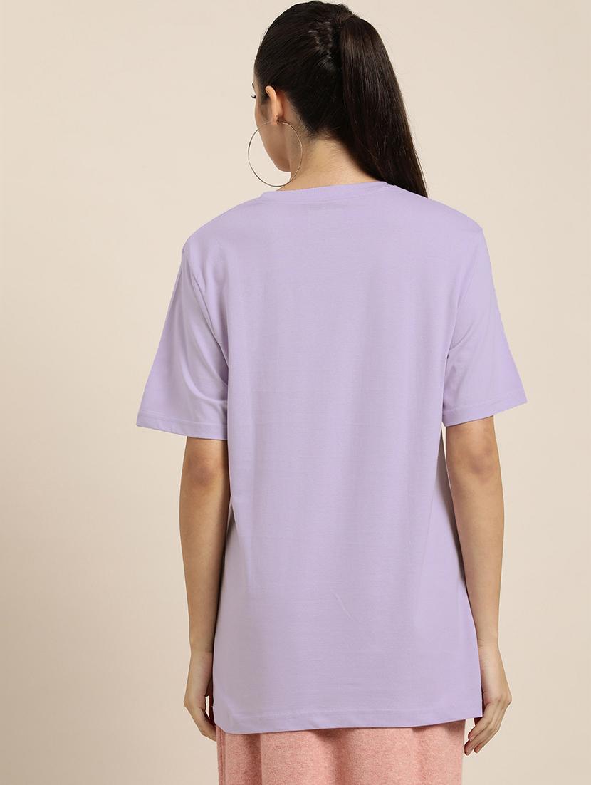 lavender round neck t-shirt - 20722020 - Standard Image - 2