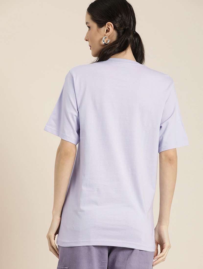lavender round neck t-shirt - 20722036 - Standard Image - 2