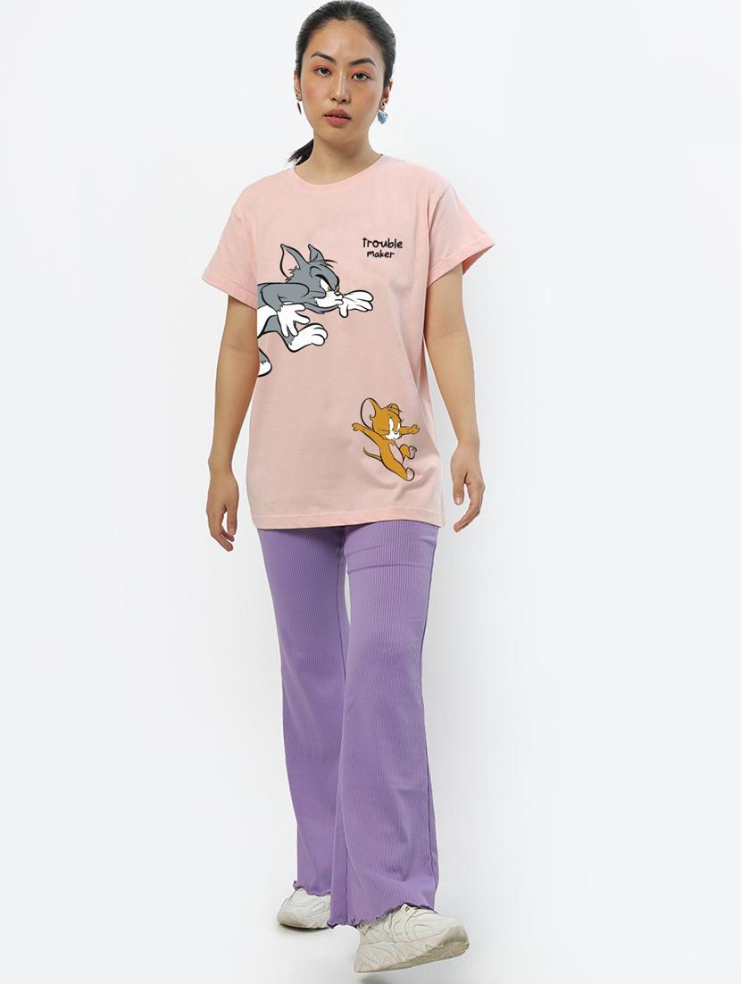 women placement print short sleeves t-shirt - 20722073 - Standard Image - 2