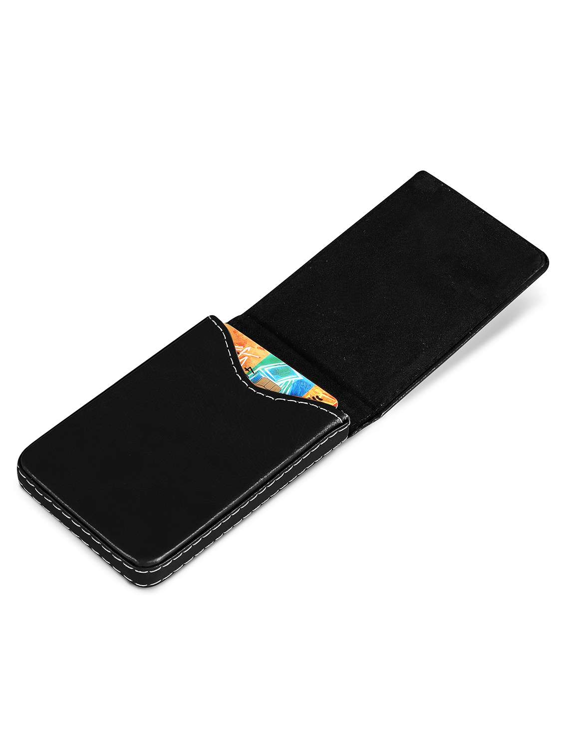 black synthetic leather card holder - 20723930 -  Standard Image - 2
