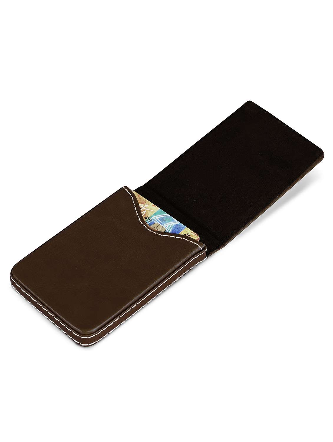 brown synthetic leather card holder - 20723931 -  Standard Image - 2