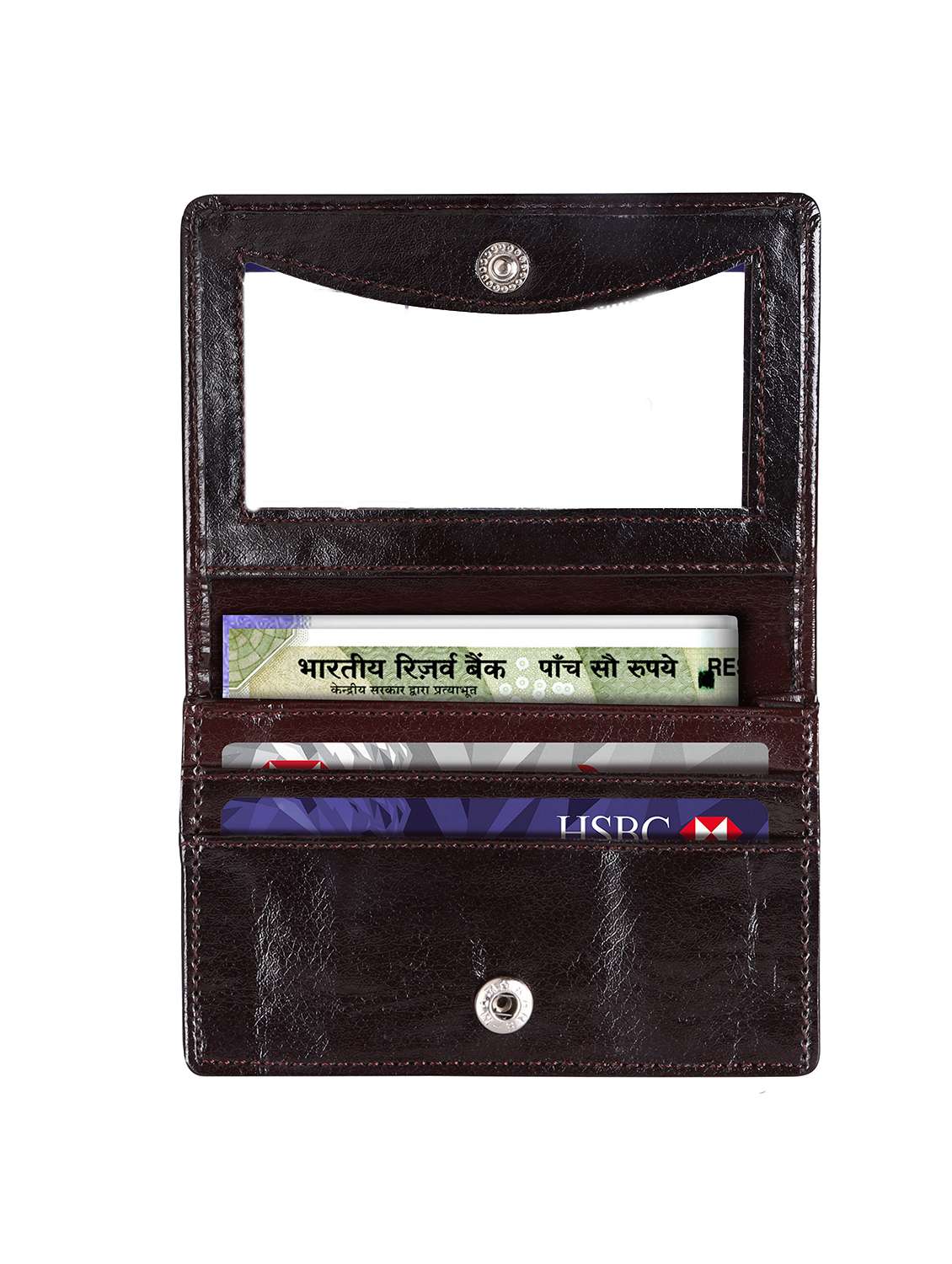 brown synthetic leather card holder - 20723946 -  Standard Image - 2