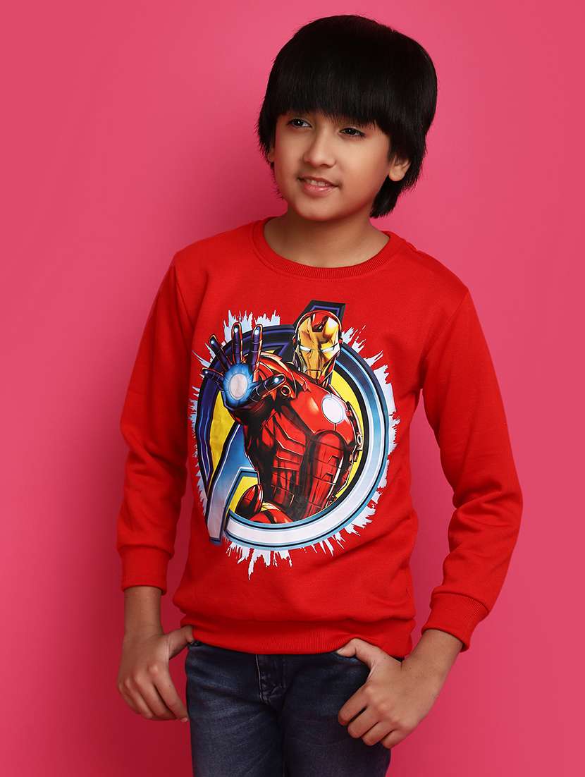 boys round neck front print sweatshirt - 20724324 -  Standard Image - 2