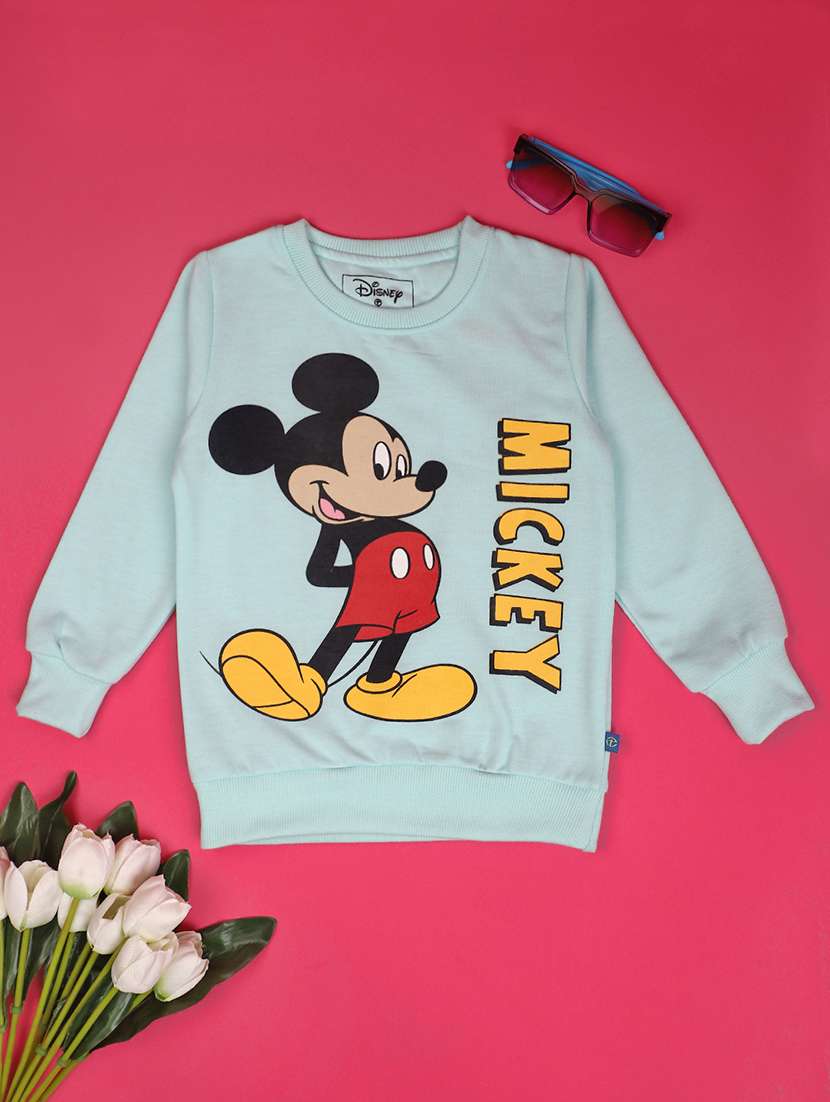 boys round neck front print sweatshirt