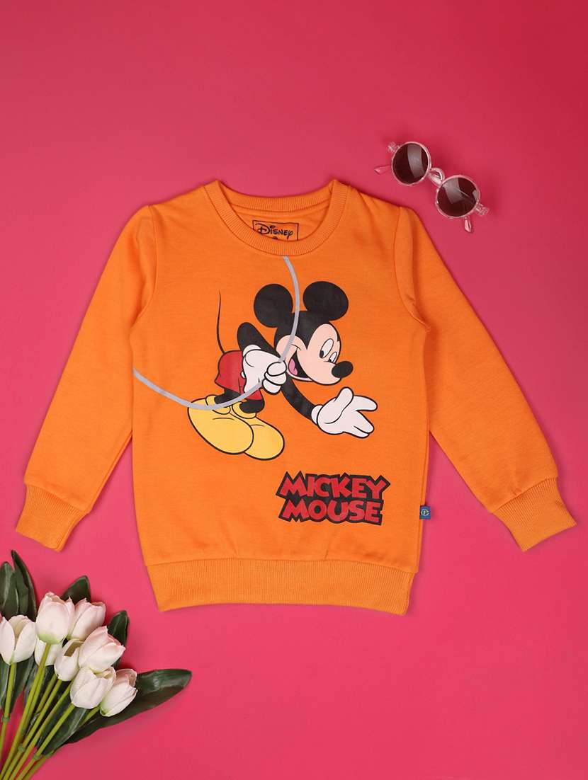 kids round neck front print sweatshirt
