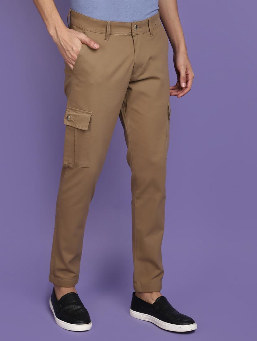 khaki cotton joggers track pant - 20724386 - Standard Image - 2