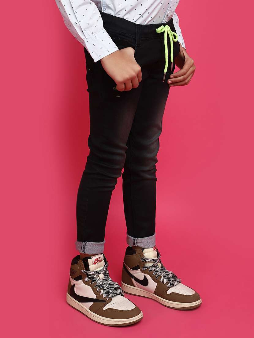 solid black washed slim fit jeans - 20724518 -  Standard Image - 2