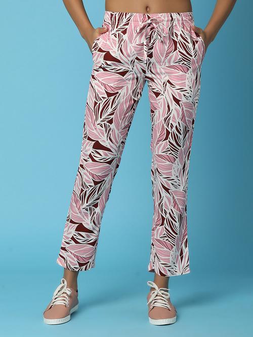 pink rayon yoga pants track - 20724567 - Standard Image - 0