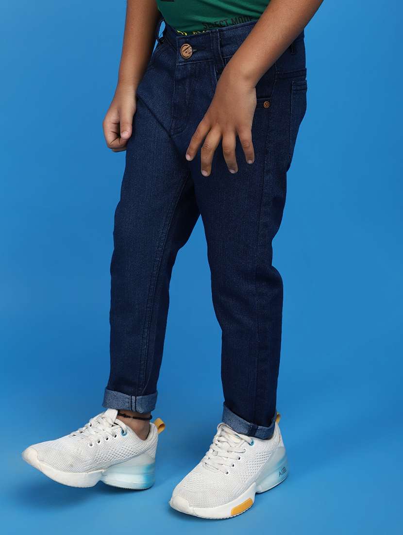 solid blue slim fit denim jeans - 20724614 -  Standard Image - 2
