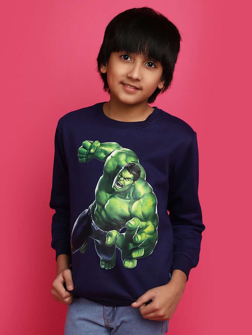 boys round neck graphic regular sweatshirt