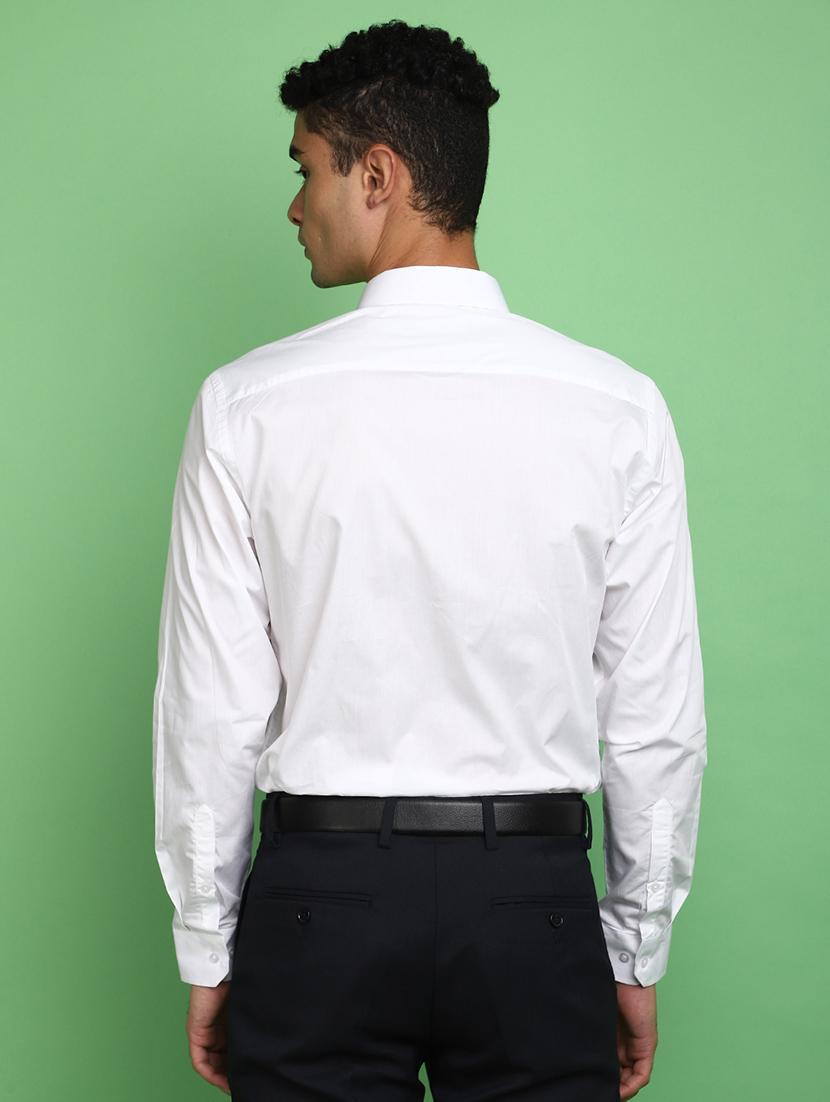 men white regular fit cotton formal shirt - 20724955 - Standard Image - 2