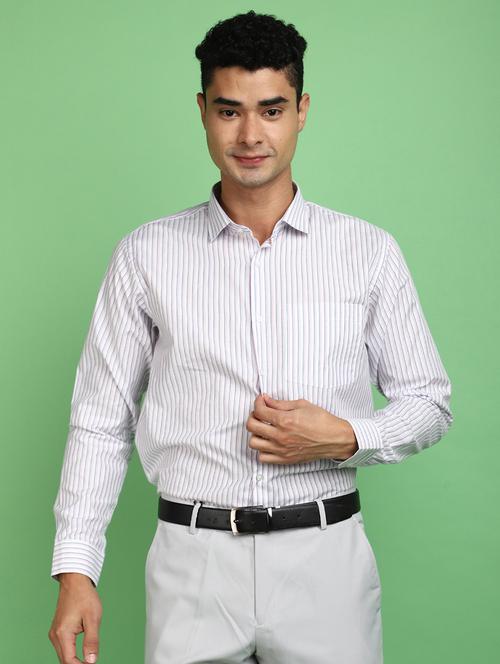 white striped formal shirt - 20724956 - Standard Image - 0
