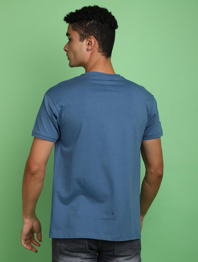 men round neck chest print t-shirt - 20725069 - Standard Image - 2